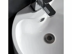 Discount Lavabo de pie cilíndrico TOTAM - resina blanca Lavabo
