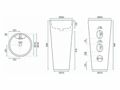 Clearance Lavabo De Pie Anya White Lavabo
