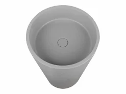 Shower & Design Lavabo de pie redondo de hormigón - D40 x Alt. 85 cm - PISONA
