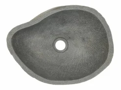 Lavabo de piedra de río ovalada 37-46 cm ES66270