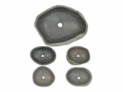 Lavabo de piedra de río ovalado 45-53 cm ES66599