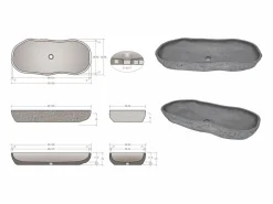 Sale Shower & Design Lavabo de piedra natural - Color - PIEDRI Gris