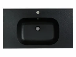 Shower & Design Lavabo encastrable de resina efecto piedra, , L80 x l46 cm, OKIWA
