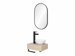 Lavabo grueso + lavabo + grifo + espejo SOHO