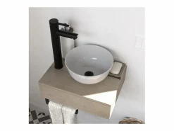 Lavabo grueso + lavabo + grifo + espejo SOHO