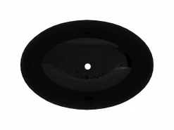 Lavabo ovalado de cerámica 40x33 cm ES66274 Negro