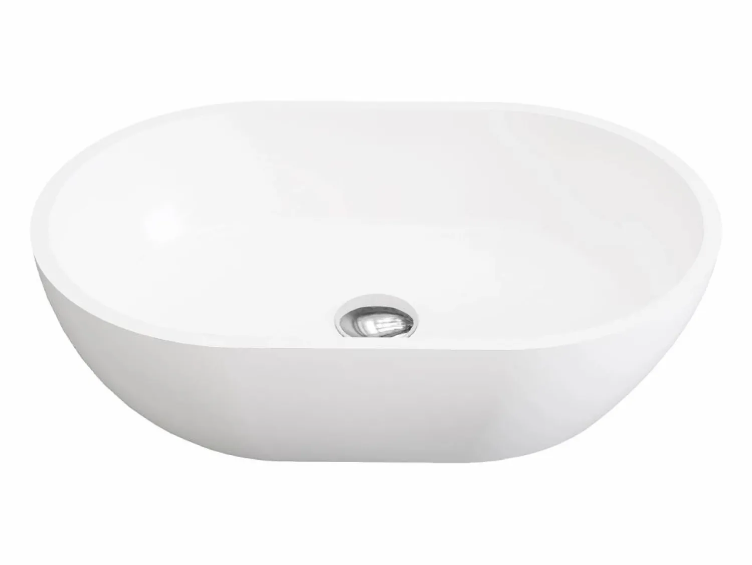 Shower & Design Lavabo ovalado de solid surface - - 58 cm - SENGLI