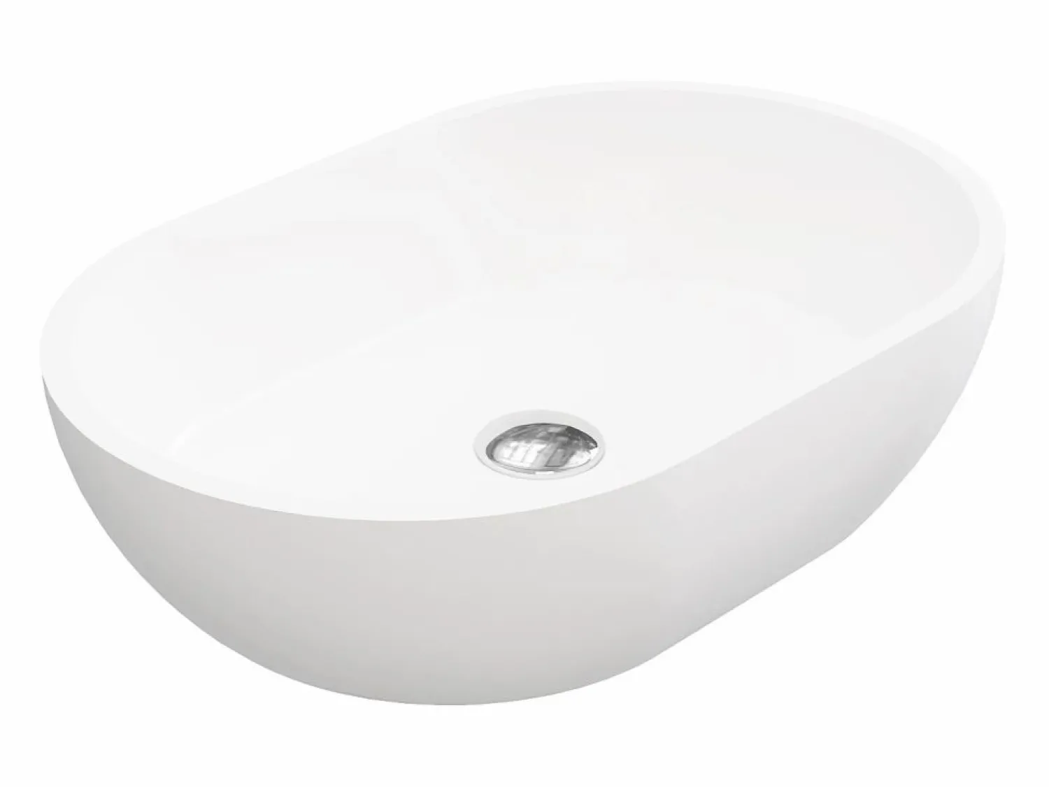 Shower & Design Lavabo ovalado de solid surface - - 58 cm - SENGLI