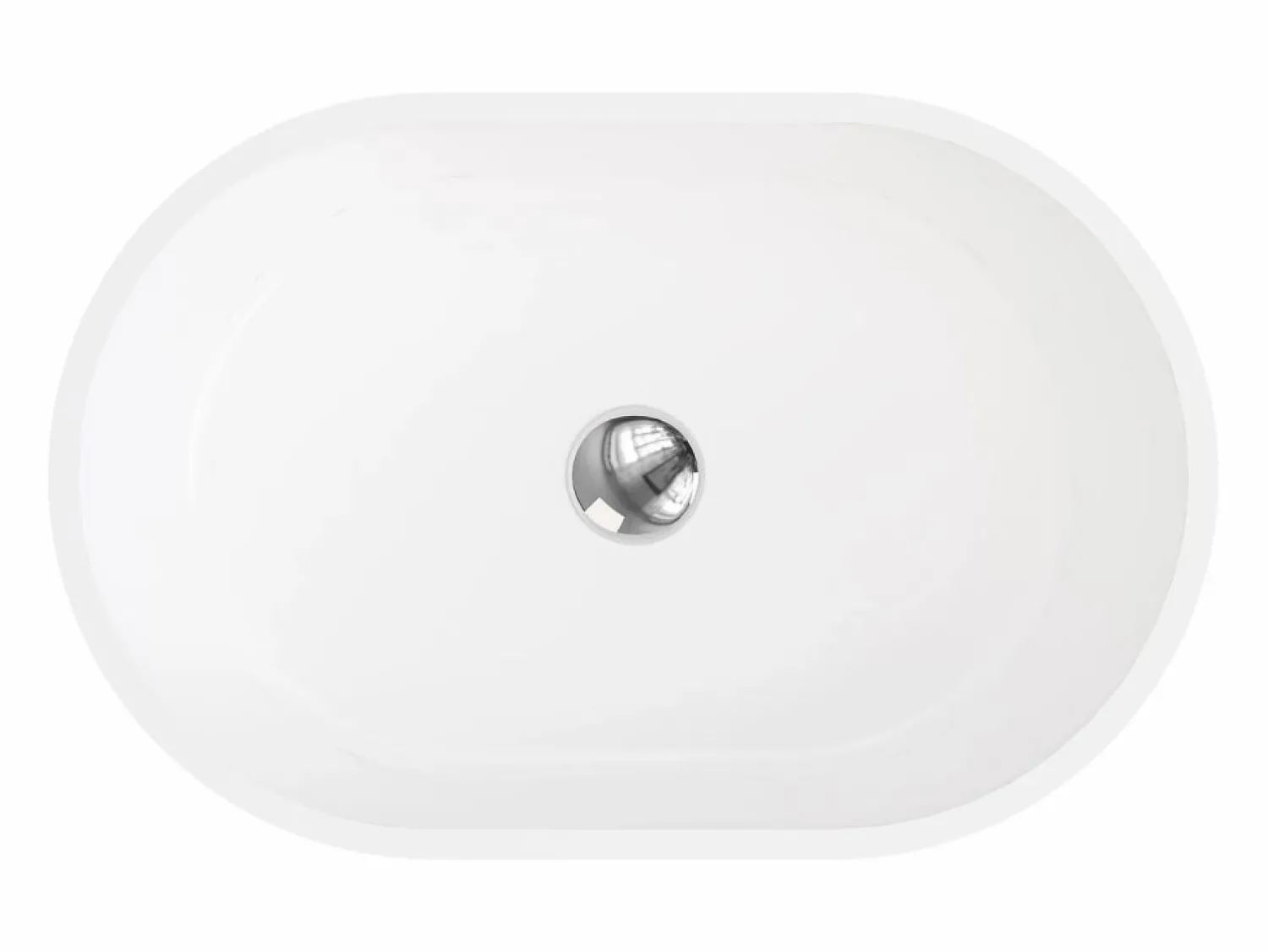 Shower & Design Lavabo ovalado de solid surface - - 58 cm - SENGLI