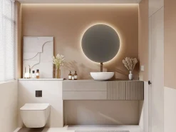 Shower & Design Lavabo redondo de solid surface - 40 cm - - IMJA