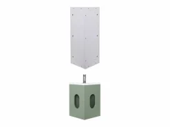 Lavabo rinconero SKINO + lavabo + armario con espejo