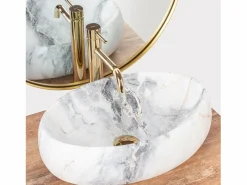Clearance Lavabo Sobre Encimera Linda Granit White Lavabo