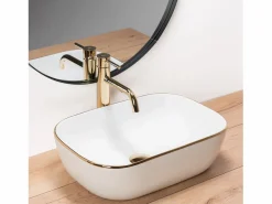 Online Lavabo Sobre Encimera Belinda White Gold Lavabo