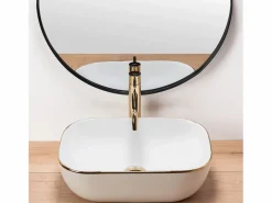 Online Lavabo Sobre Encimera Belinda White Gold Lavabo