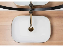 Online Lavabo Sobre Encimera Belinda White Gold Lavabo