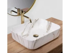 Clearance Lavabo Sobre Encimera Demi Shiny Aiax White Lavabo