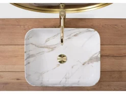 Clearance Lavabo Sobre Encimera Demi Shiny Aiax White Lavabo