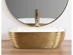 Rea Lavabo Sobre Encimera Belinda White Gold