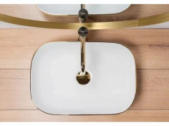 Rea Lavabo Sobre Encimera Belinda White Gold