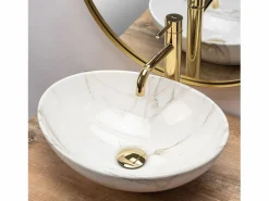 Online Rea Lavabo Sobre Encimera Sofia Shiny Aiax White Blanco