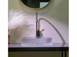 Online Rea Lavabo Sobre Encimera Cristal 39 White Blanco