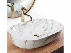 Rea Lavabo Sobre Encimera Cleo 61 Shiny Aiax White