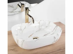 Clearance Rea Lavabo Sobre Encimera Belinda Aiax Shiny White Blanco