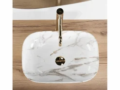 Clearance Rea Lavabo Sobre Encimera Belinda Aiax Shiny White Blanco