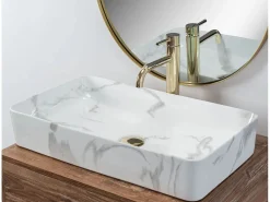 Rea Lavabo Sobre Encimera Denis Marmo Shiny White
