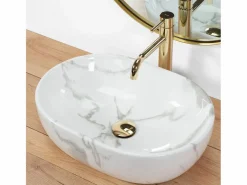 Rea Lavabo Sobre Encimera Amelia Marmo Shiny White Blanco