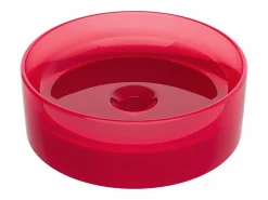 Discount Lavabo sobre encimera redondo translúcido de resina - 40 cm - - SPAVO Colección Rouge Passion|Lavabo