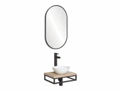 Hot Lavabo SOHO slim + lavabo + grifo + espejo Blanco