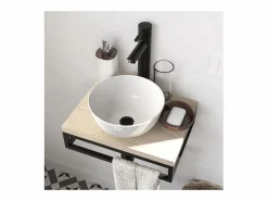 Hot Lavabo SOHO slim + lavabo + grifo + espejo Blanco