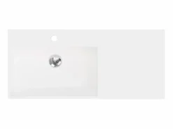 Shower & Design Lavabo suspendido de solid surface con toallero - 90 cm - GANDAKI
