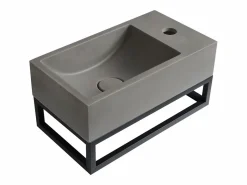 Hot Lavabo suspendido de cemento con soporte, Ancho 40 x 22 cm, UCHAMI Lavabo|Mueble De Aseo