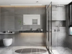 Outlet Shower & Design Lavabo suspendido efecto mármol - 90 cm - TAKOTNA Negro
