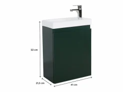 Discount Lavamanos LISA + grifo cromado Verde
