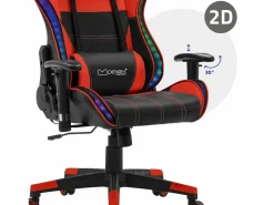 Best ML-DESIGN LED Gaming Silla Silla de escritorio Silla de oficina Silla giratoria Ajustable Rojo