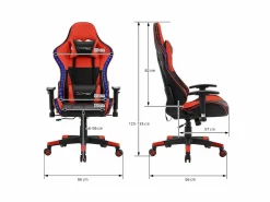 Best ML-DESIGN LED Gaming Silla Silla de escritorio Silla de oficina Silla giratoria Ajustable Rojo