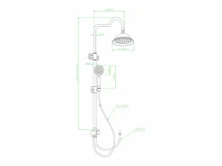 Essebagno Leeds columna de ducha sin mezclador cromada