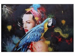 Sale MCW Óleo mujer -H25 pintado a mano, 80x120cm Multicolor