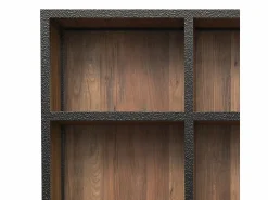 Rendez-Vous Déco Librería 6 cajones 12 nichos en metal y madera de cedro - Shelby