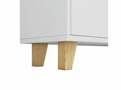 Outlet ModernLuxe Librería 80×30×173 cm - iluminación LED de cambio de color - 2 puertas - compartimentos de almacenamiento - Blanco