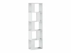 vidaxl Librería 5 niveles madera ingeniería blanca 45x23,5x162,5 cm