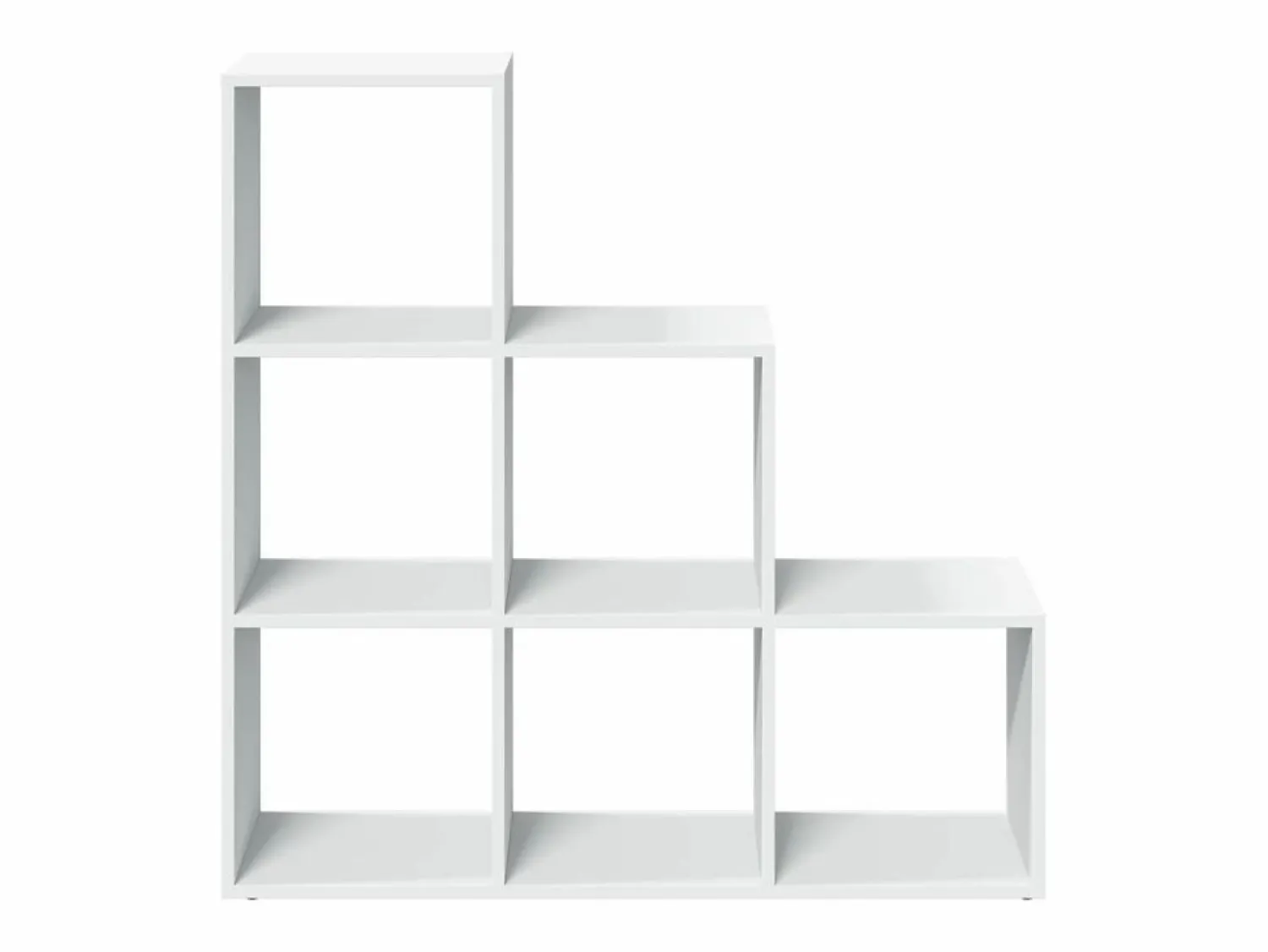 vidaxl Librería biombo de 3 niveles, blanca, 99x29x99 cm, madera de ingeniería Blanco