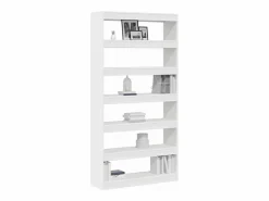 Outlet Librería Blanca de Madera de Ingeniería 100 x 30 x 198 cm Estante Librería