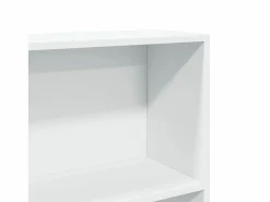 Librería blanca 80x24x176 cm madera contrachapada