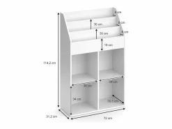 Sale Librería 72x31.2x114.2 luigi Mueble De Bebé