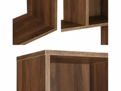 Sale Sweeek Librería con 5 baldas y 10 compartimentos nogal Marru00f3n