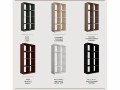 Librería con 8 compartimentos – color: cachemira – 147 × 74 × 30 cm, vertical u horizontal